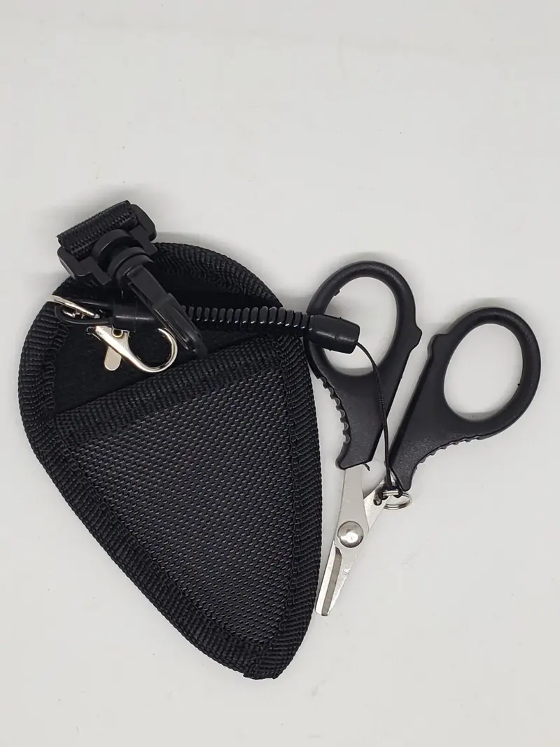 Portable Braid Scissors With Protective Case And Lanyard – Angler-Ready Carry System 1