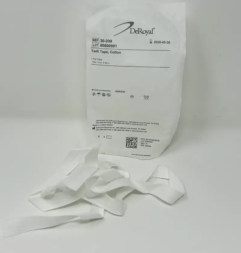 Pre-Cut Sterile Cotton Twill Tape – 1/2 Inch X 36 Inches 1