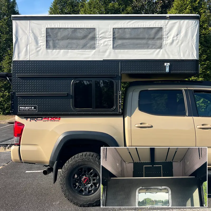 Pre-Owned 2023 Project M Truck Bed Camper Topper – Compatible With Mid-Size Trucks 1