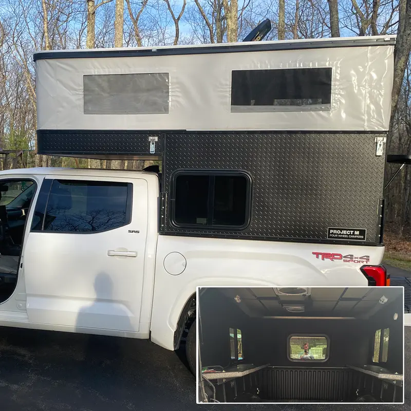 Pre-Owned 2023 Project M Truck Bed Camper Topper – Designed For Full-Size Trucks With 5.5' Beds 1