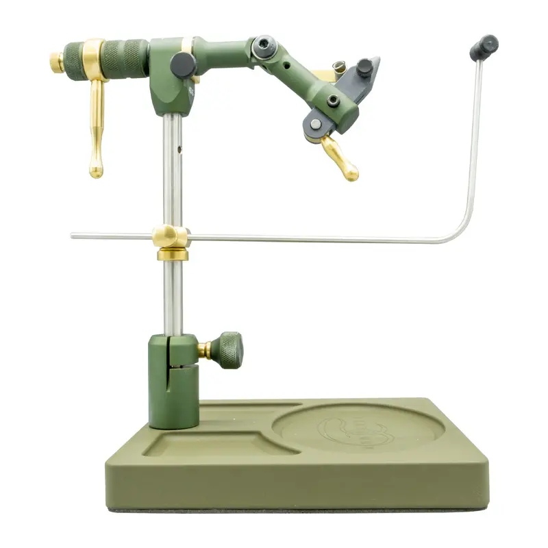 Renzetti Master Vise – Green With Deluxe Stem Support & Green Pedestal Base 1