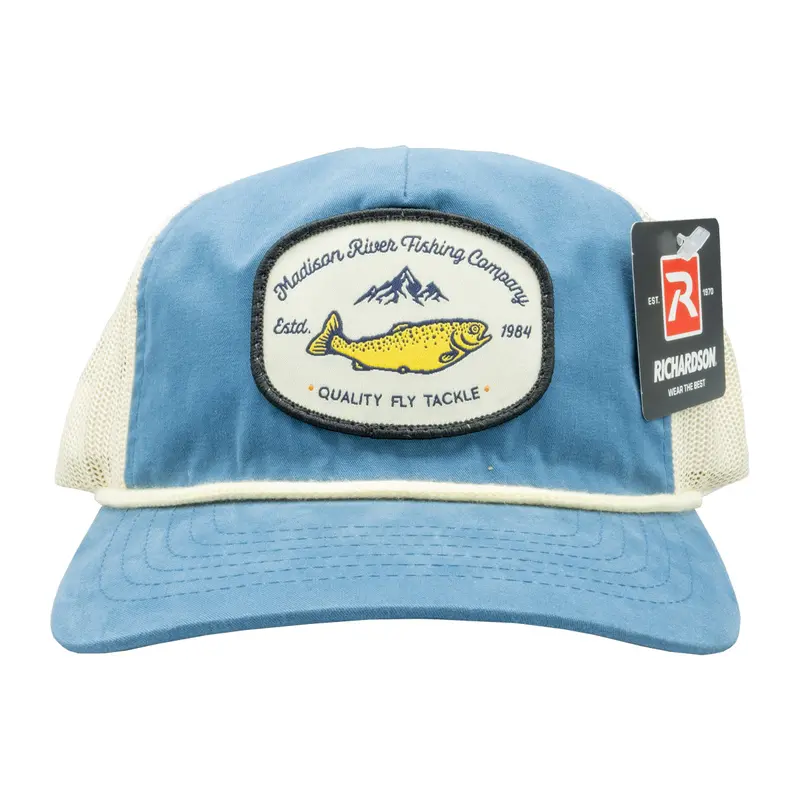 Richardson 1984 Fly Tackle Collection Mrfc Logo Trucker Hat – Blue, Sand, Cream 1