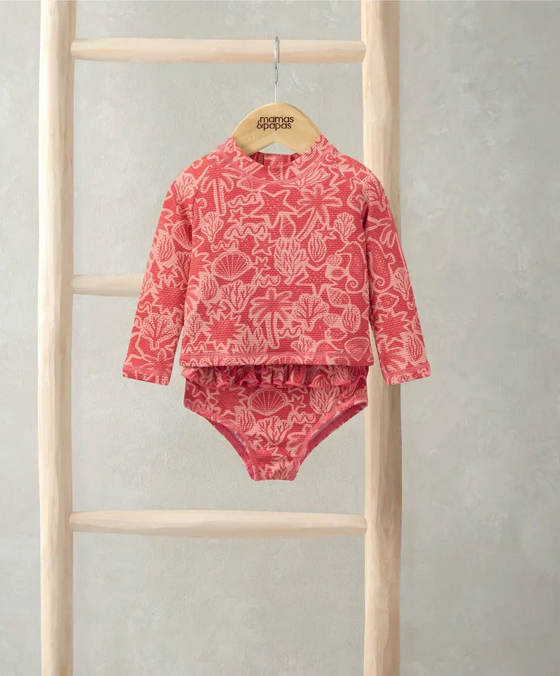 Seahorse Matching Swim Top & Bottom Set 1