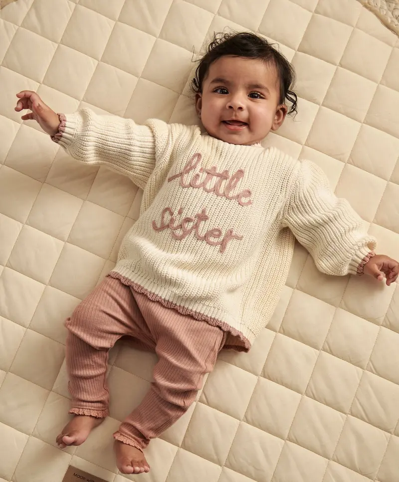 Sibling-Themed 'Little Sister' Knit Jumper 1