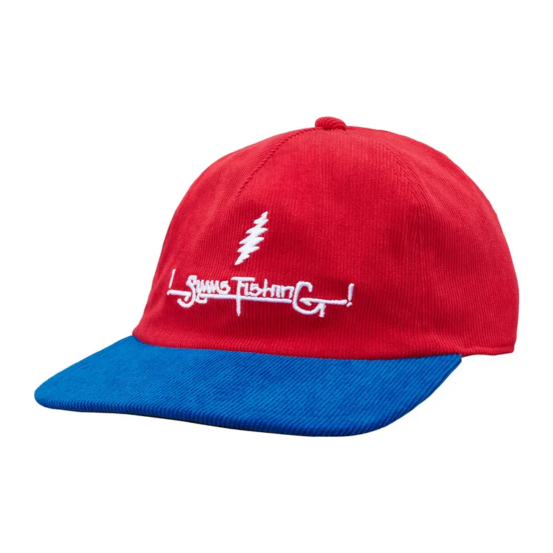 Simms Grateful Dead Lightning Script Cap – Red Corduroy 1