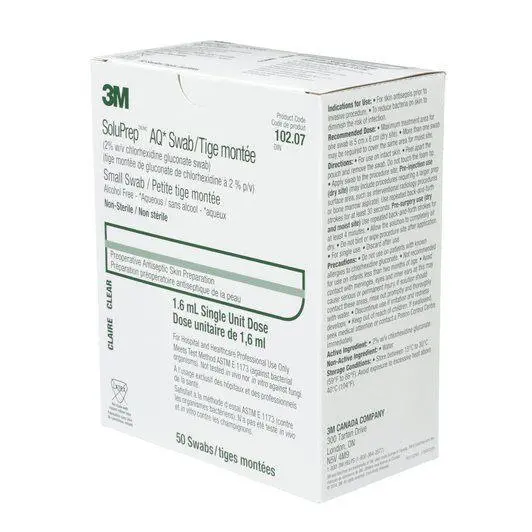 Soluprep 2% Chlorhexidine Gluconate Swabsticks For Pre-Injection Skin Prep