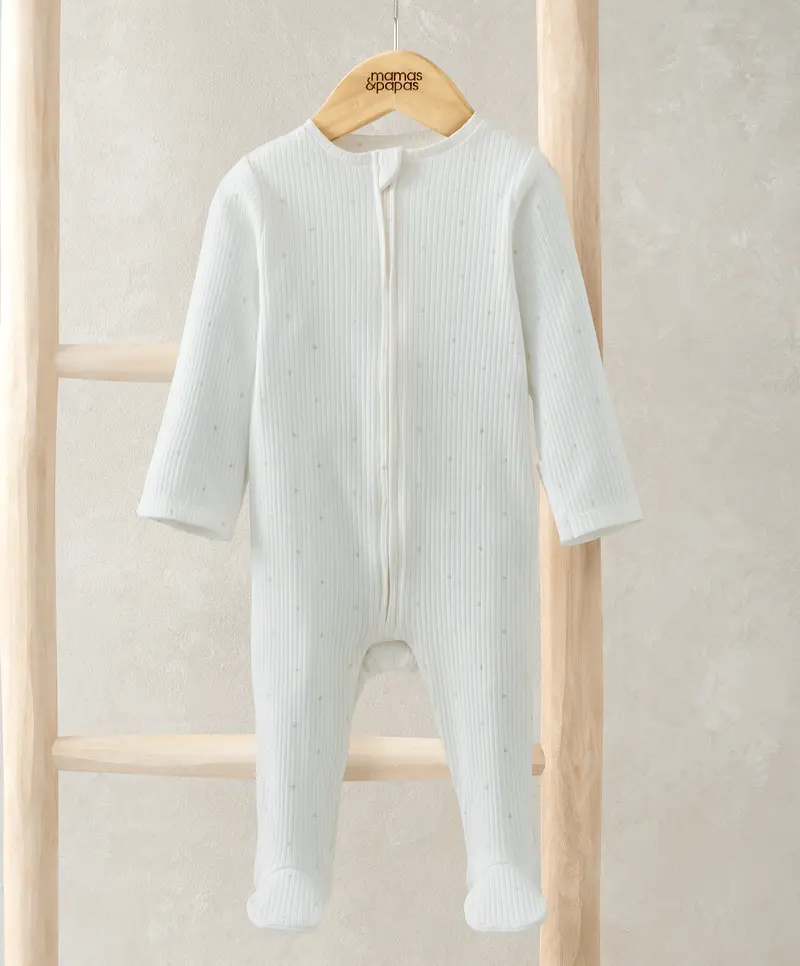 Spot Print Long-Sleeve All-In-One Outfit 1