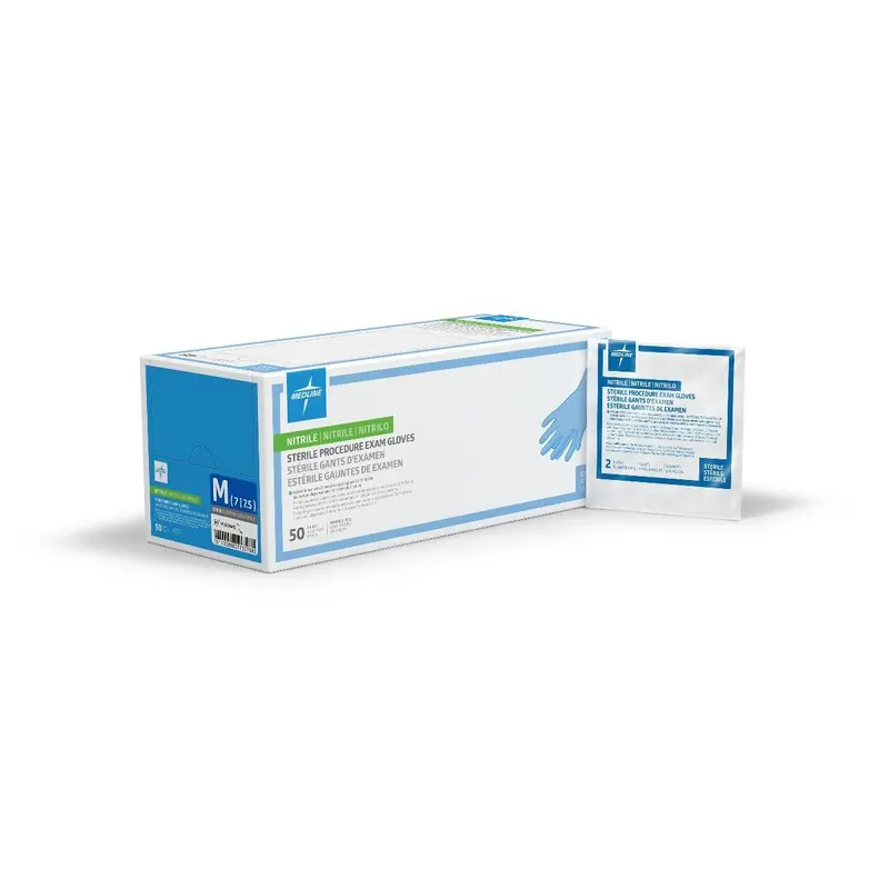 Sterile Extended-Cuff Nitrile Exam Gloves – Medline, Pack Of Pairs 1