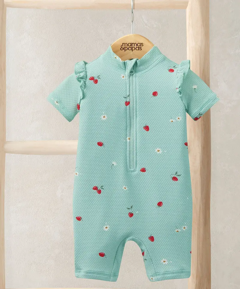 Strawberry-Themed Uv Rash Guard 1