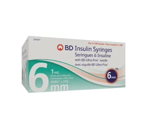 Ultra-Fine Insulin Syringe – 31G × 6 Mm Needle