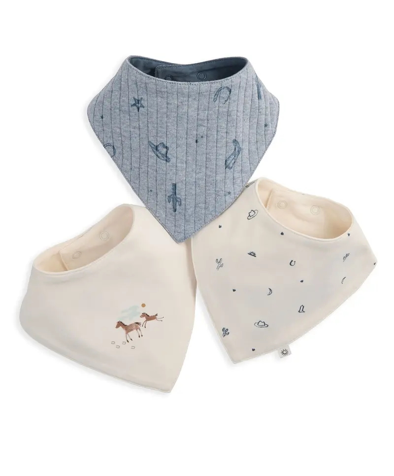 Wild West-Themed Baby Bibs (3-Pack) 1